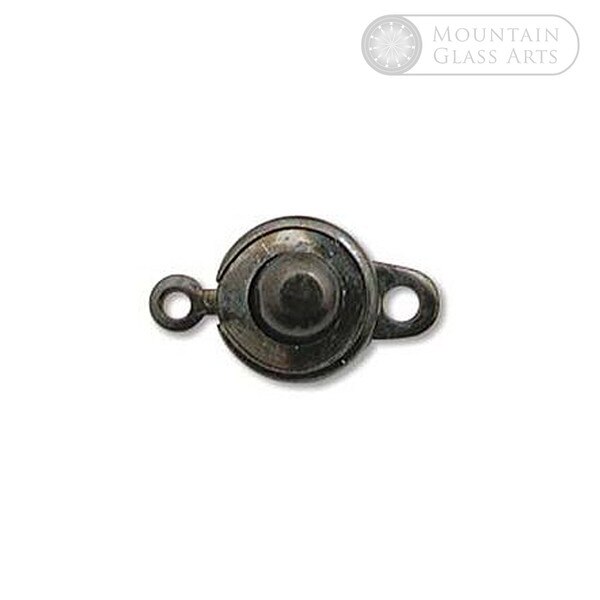 Ball and Socket Clasp Gun Metal 8mm 36 Count